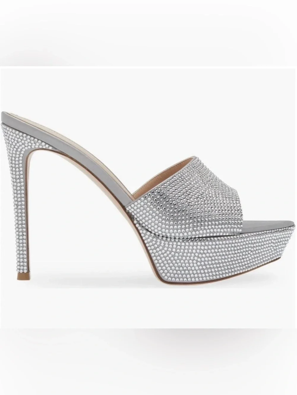 Gianvito Rossi Crystal Platform Sandal.  Size EU 38.5 US 8.5 Comes With COA.